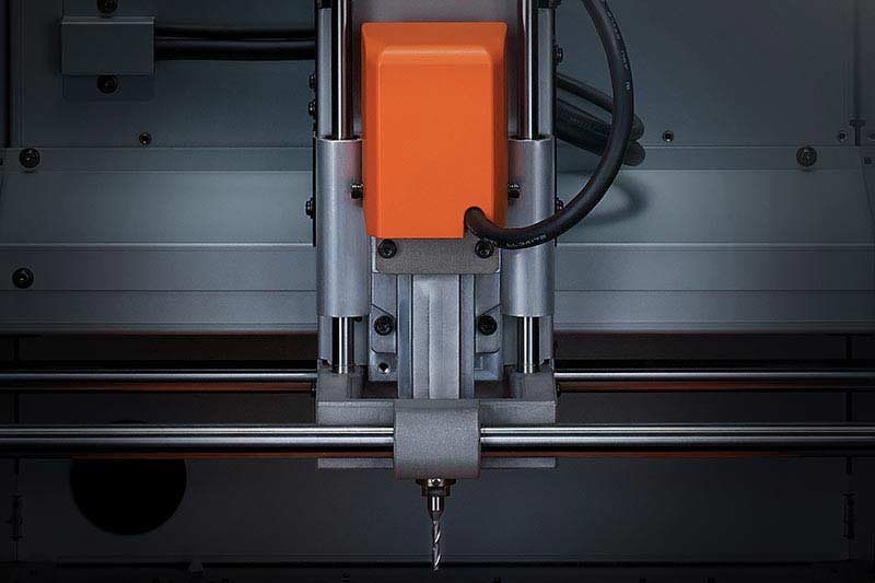 CNC fræser zoomed in