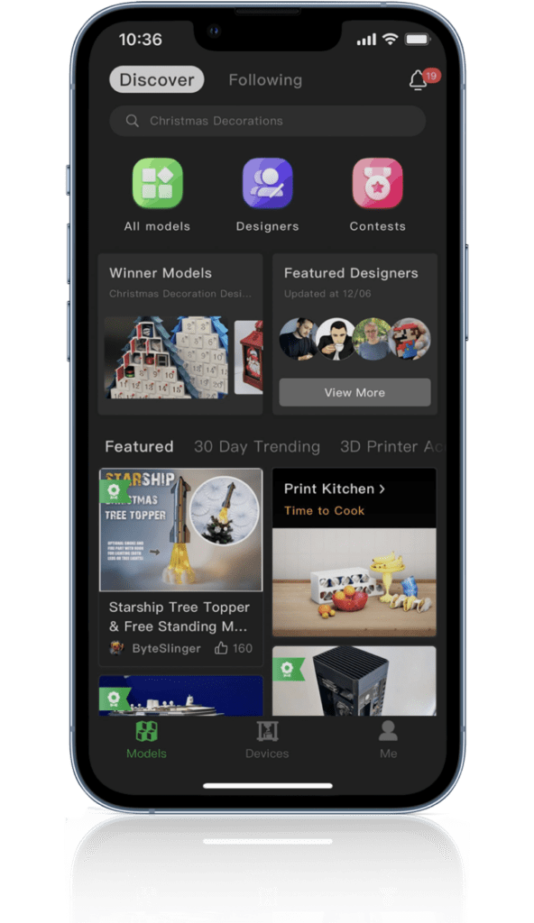 Bambu lab A1 app skærm