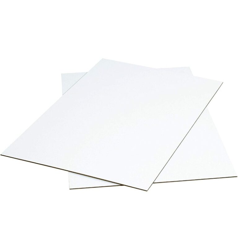 Bølgepap 3mm Hvid