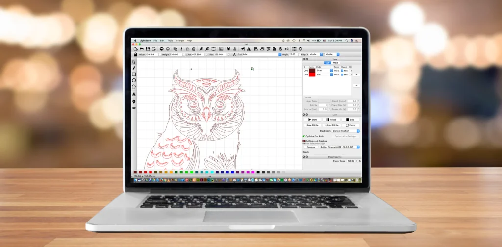 Lightburn laser cutter software